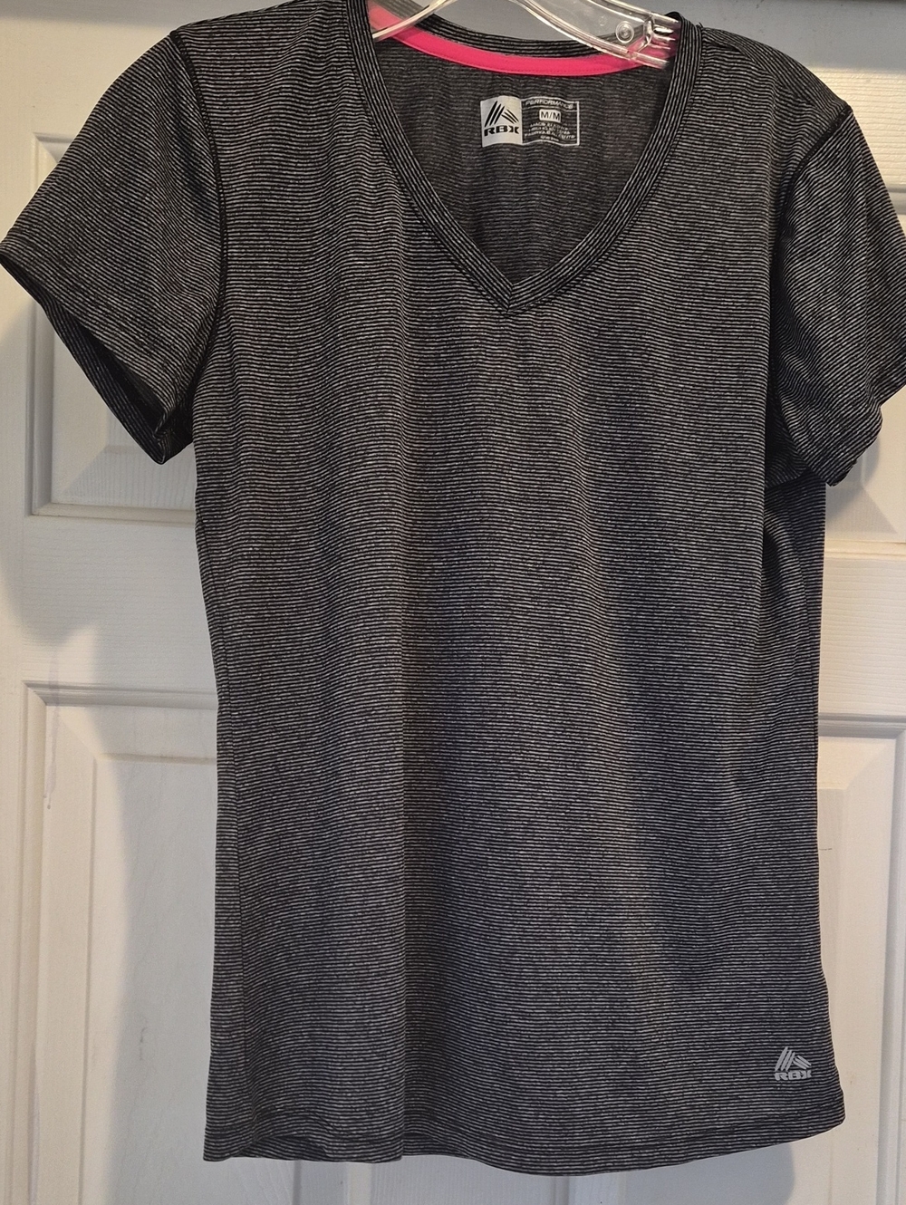 RBX Black Heather V-Neck Short Sleeve Active Tee